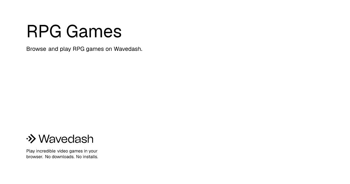 RPG Games | Wavedash