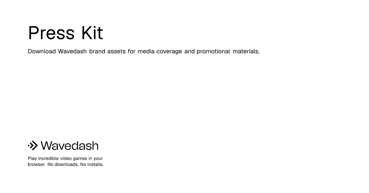 Press Kit | Wavedash